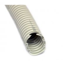 Гофро-труба 25-18.3 мм, PVC внутр. з протяжкою, 50 м, сіра, KOPOS