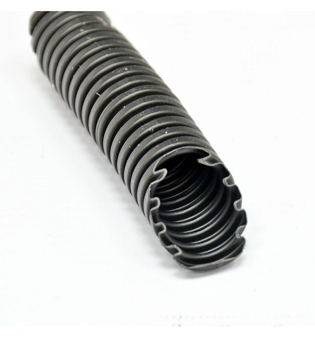 Гофро-труба D20-14.1 мм, PVC внутр.-зовнішня з протяжкою, УФ стійка, 50 м, чорна, KOPOS