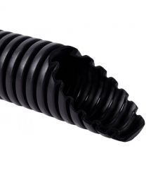 Труба гофрована електромонтажна з протяжкою,УФ-стійка, 320 N-5см D32мм ПЕ чорна Бухта 50 м, UA