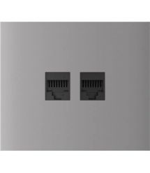 Фронтальна панель Ajax CenterCover (LAN) vertical, центр, Димчата