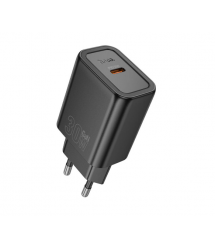 СЗУ HOCO N62 110-240V, PD30W, USB-C, Black, Box