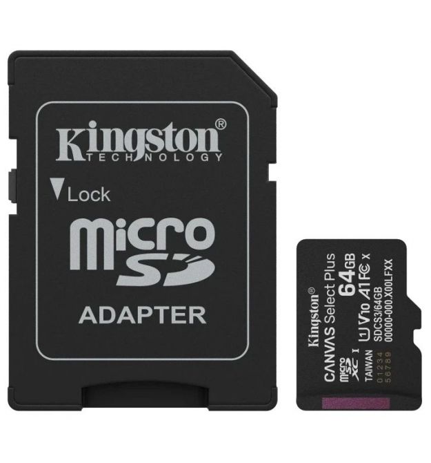 Модуль флэш-памяти Kingston MICRO SDXC 64GB UHS-I W/ADAPTER