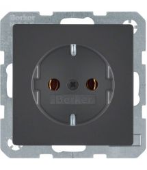 Розетка з з-к, 16А-250В, антрацит, Q.х