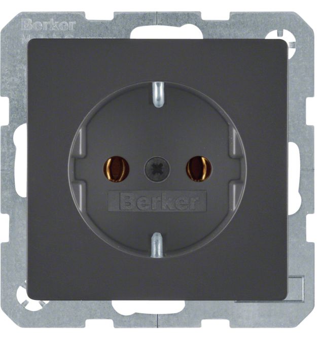 Розетка з з-к, 16А-250В, антрацит, Q.х