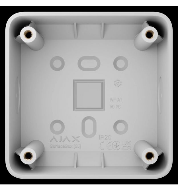 Коробка для зовнішнього монтажу Ajax SurfaceBox для пристрою LightSwitch або Outlet White