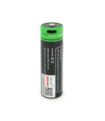 Акумулятор 21700 Li-Ion Vapcell P2160A, 6000mAh, 12.5A, 3.6V (2.5-4.2V), USB type-c, 2 шт. в упаковці, ціна за 1 шт