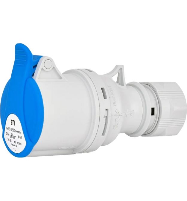 Розетка кабельная ЕТІ ES-3232 IP44 32A 230V 2P+PE