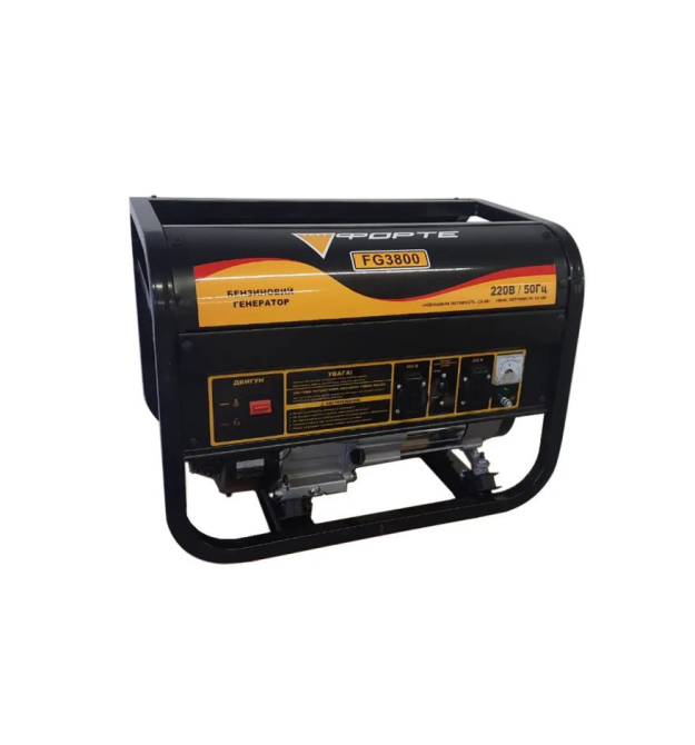 Генератор БЕНЗИНОВИЙ FG3800 2.8 кВт (3 KVA), однофазний, 220V, 50Hz, об&aposєм 15л