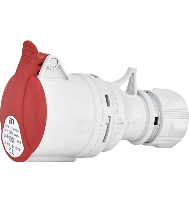 Розетка кабельная ЕТІ ES-3253 IP44 32A 400V 3P+N+PE