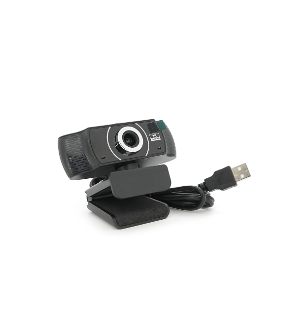 Вебкамера із мікрофоном B08, 2K 30fps, пласт. корпус, Black, BOX