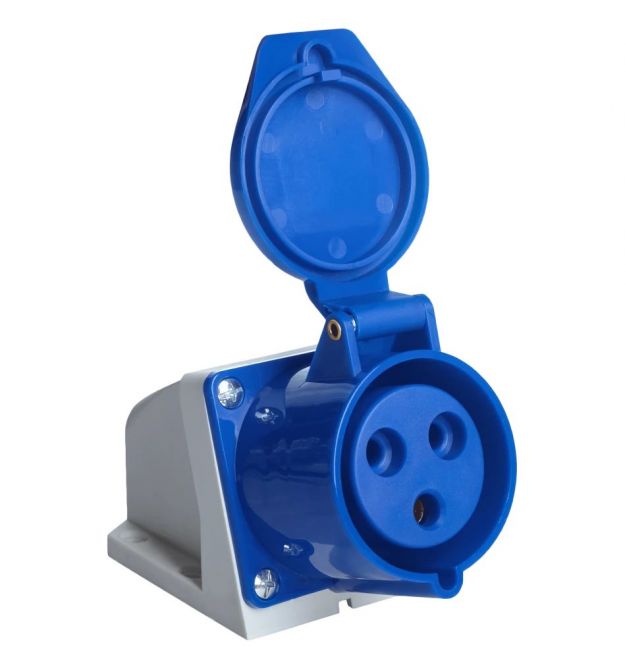 Розетка стационарная внешняя UEA 123 32А 220В 2Р+Е IP44