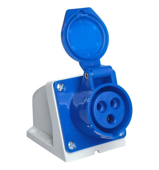 Розетка стационарная внешняя UEA 113 16А 220В 2Р+Е IP44