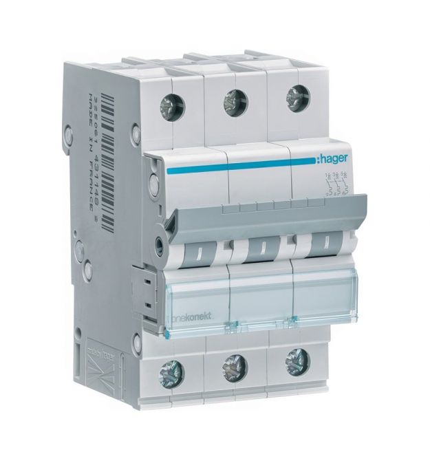 Автоматичний вимикач 3-полюсний Hager 3п C 40A 6кА 3м (MCN340)