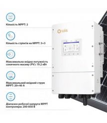 Гібридний трифазний інвертор 12kW Solis S6-EH3P12K-L 48V WiFi 2 MPPT