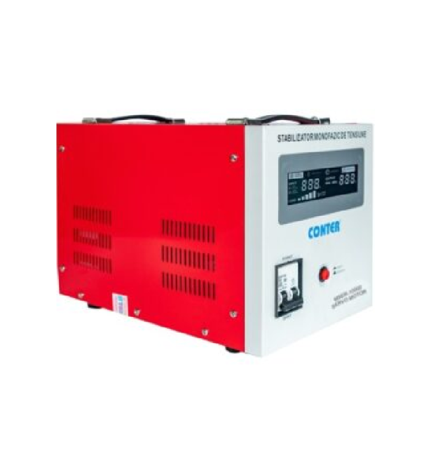 Стабілізатор напруги Conter MSER 15000 VA-V2 - 12000W однофазний, сервопривід, монтажу підлоги, LED дисплей, DC130-260V, AC2303%