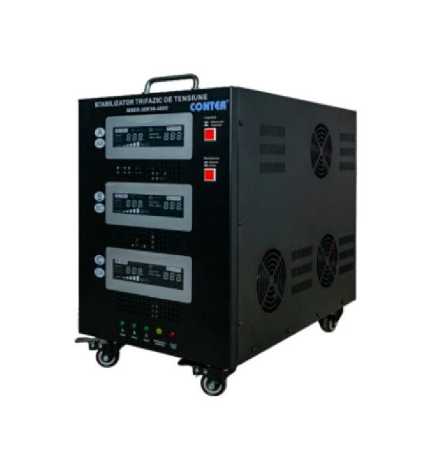 Стабілізатор напруги Conter MSER-30KVA - 24KW-400V-V2 трифазний, сервопривід, монтажу підлоги, LED дисплей, діап225-450V, AC4003