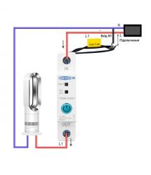 Розумний автоматичний вимикач з Wi-Fi (eWeLink) TOMZN TOB8E-63 63A