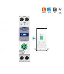 Розумний автоматичний вимикач з Wi-Fi (Tuya) TOMZN TOB9S-VAP 63A з моніторингом енергоспоживання та захисним реле напруги