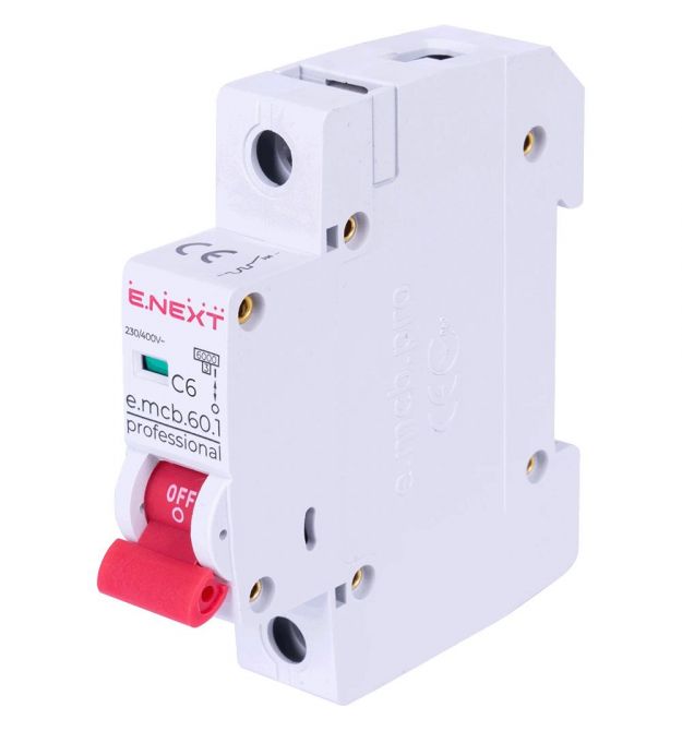 Модульный автоматический выключатель E.Next e.mcb.pro.60.1.C 1р 6А C 6кА