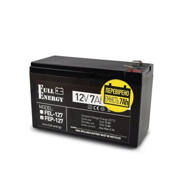Акумуляторна батарея 12В 7А*год Full Energy FEP-127 AGM свинцево-кислотна