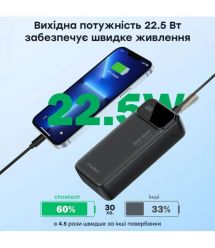 Повербанк 30000 mAh Choetech B730 Black 22.5W QC3.0 PD3.0