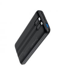 Повербанк 10000mAh Choetech B654 Black 22.5W QC3.0 PD3.0 вбудовані кабелі Type-C та Lightning