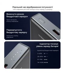 Повербанк 10000mAh Choetech B739 Black QC3.0 PD3.0 бездротова магнітна зарядка