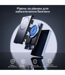 Повербанк 10000mAh Choetech B739 Black QC3.0 PD3.0 бездротова магнітна зарядка
