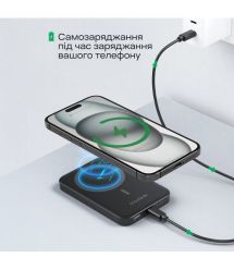 Повербанк 5000mAh Choetech B709 Black PD3.0 бездротова магнітна зарядка