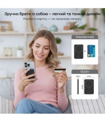 Повербанк 5000mAh Choetech B709 Black PD3.0 бездротова магнітна зарядка