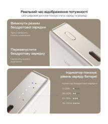 Повербанк 10000mAh Choetech B739 Silver QC3.0 PD3.0 бездротова магнітна зарядка