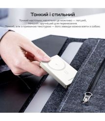 Повербанк 10000mAh Choetech B739 Silver QC3.0 PD3.0 бездротова магнітна зарядка