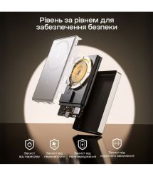 Повербанк 10000mAh Choetech B739 Silver QC3.0 PD3.0 бездротова магнітна зарядка