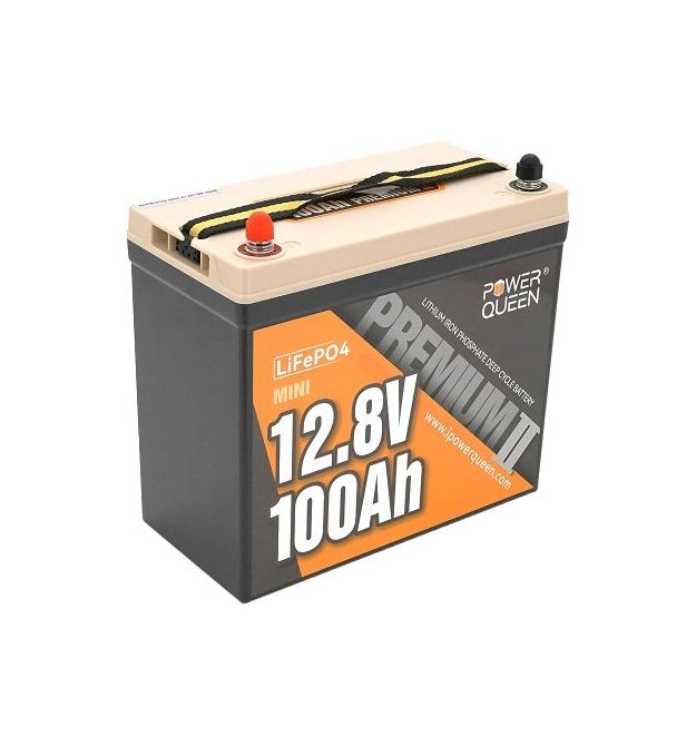 Аккумуляторная батарея Power Queen LiFePO4 12.8В 100А•ч Mini 1280Вт•ч