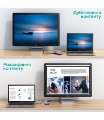 USB-C хаб 11-в-1 Choetech M20 HDMI 4K@30Hz, VGA, 3 USB-A 3.0, USB-C 3.0, RJ45, USB-C PD, SD-card, TF-card, 3.5mm audio