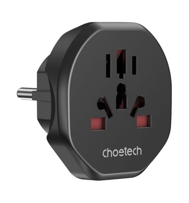 Перехідник мережевий EU – універсальна розетка Choetech PD5030 2500W 10A