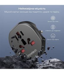 Перехідник мережевий EU – універсальна розетка Choetech PD5030 2500W 10A
