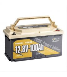 Акумуляторна батарея літій-залізо-фосфатна з Bluetooth 12.8В 100А*год LiFePO4 Power Queen H190 P12V100-100-RV190-BT-4-AC150