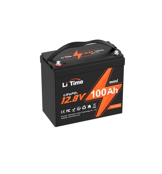 Акумуляторна батарея літій-залізо-фосфатна 12.8В 100А*год LiFePO4 LiTime Mini L12V100-100-MINI-16-A60