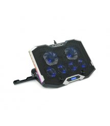 Підставка для ноутбука IceCoorel K9, 10-17, 2*100mm 140010% RPM + 4*70mm 250010%RPM, корпус пластик+алюміній, 2xUSB2.0 + підстав