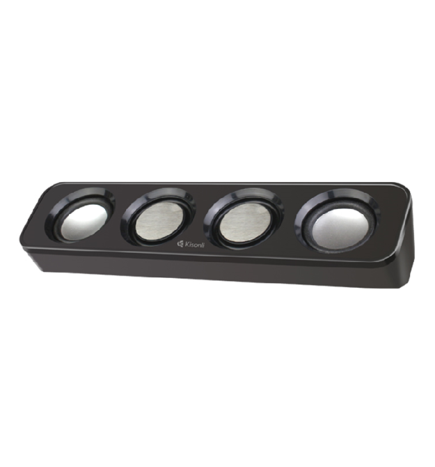 Колонки 2.0 Kisonli i-680, для ПК і ноутбука, USB + 3.5mm, 2x3W, 20Hz- 20KHz, Black, BOX, Q40