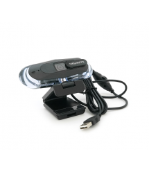 Вебкамера з гарнітурою 8821, 1080P 60fps - 2K 30fps з RGB LED підсвічуванням, пласт. корпус, Black, BOX