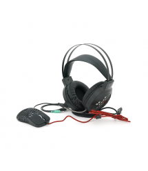 Комплект миші та навушники Jedel CP06. Навушники: &ampphi50 мм, мікрофон, RGB, кабель 2.0 м. Миша: DPI 800 - 1200 - 1600 - 2000,