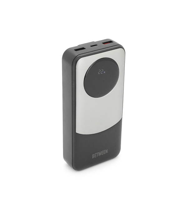 Power bank BETWEEN BTW-P6 20000mAh, 22.5W, 2 кабелі: Type-C+Lighting, Black, 460g, Box