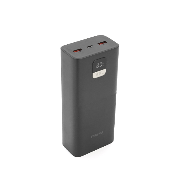 Power Bank FONENG P55 30000mAh, 2*USB+Tepe-C, Black, 0.580kg, Box