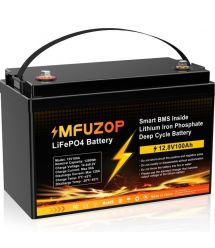 Акумулятор MFUZOP LiFePO4 12В 100А·год 1280Вт·год з BMS
