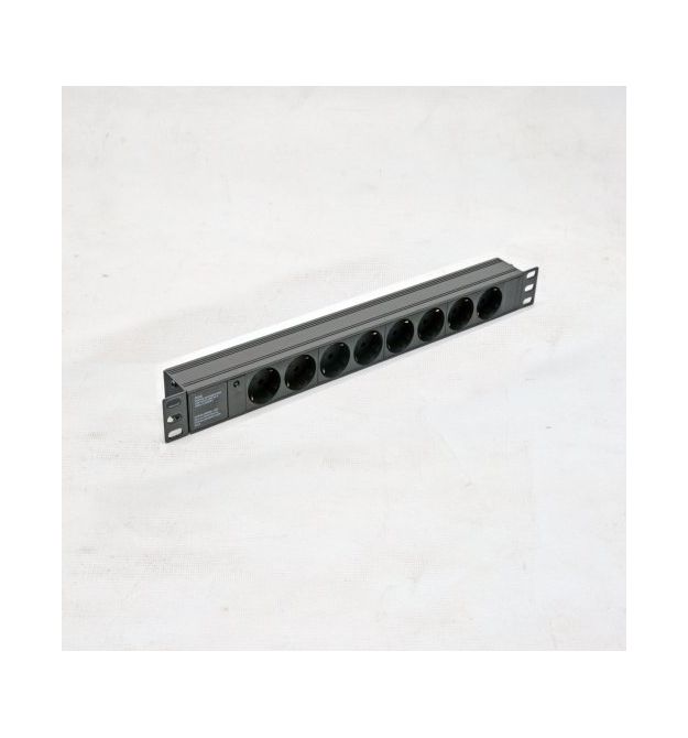 Блок Kingda 19" на 8 роз. нім. станд., 10А, з індикат., без шнура, чорний, 1U
