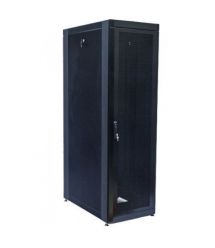 Шафа 19" 33U, 610 х 865 мм (Ш*Г), посилена, перфоровані двері (66%), чорна