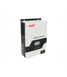 Гiбрiдний ДБЖ MUST PV18-1012VPM, 1000W, 12V, ток заряда 10-20A, 170-280V, MPPT (60А, 105 Vdc), 225*355*92 мм, 5.5 кг
