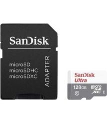 Карта памяти SANDISK Ultra microSDXC 128GB + SD Adapter Class 10 UHS-I